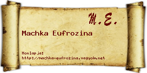 Machka Eufrozina névjegykártya